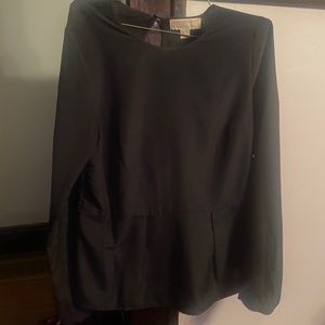 Michael Kors long sleeve blouse, black